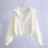 Womens Y2K Knit Sweater Elegant Pullover Long Sleeve Winter Jumper