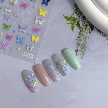 Bronzing Gilded Butterfly Nail Art