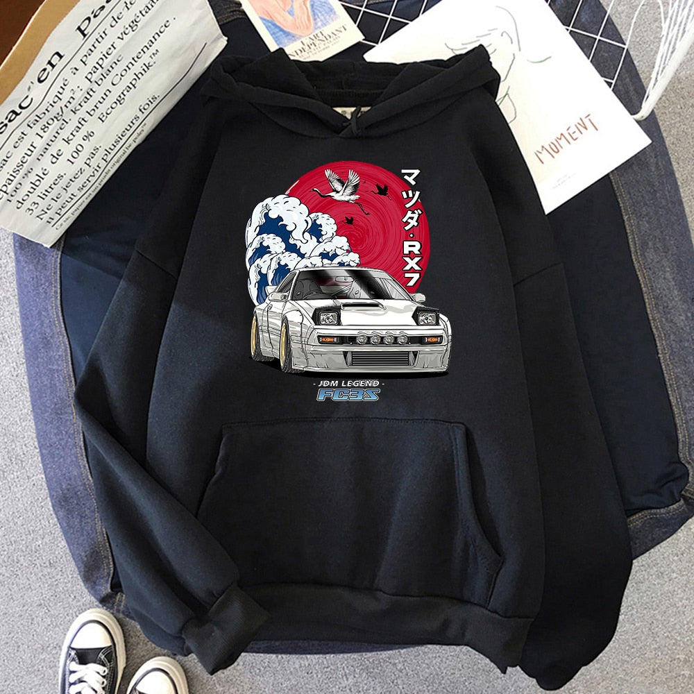 Hoodie Men Y2k Long Sleeve Japanese Anime