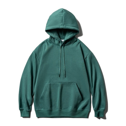 Damen-Kapuzenpullover, übergroße, solide koreanische Pullover