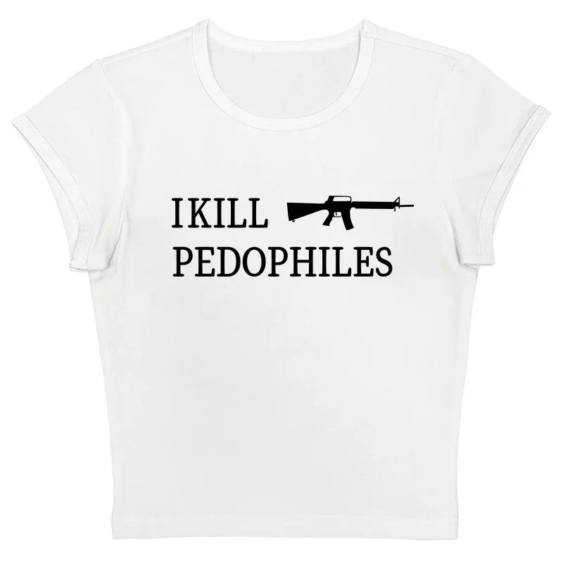 Grunge Punk Hip Hop Y2K Womens T-Shirt Short Sleeve Chic Fashion