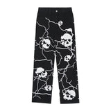 Totenkopf Herren High Street Lockere Hose mit geradem Bein und weitem Bein