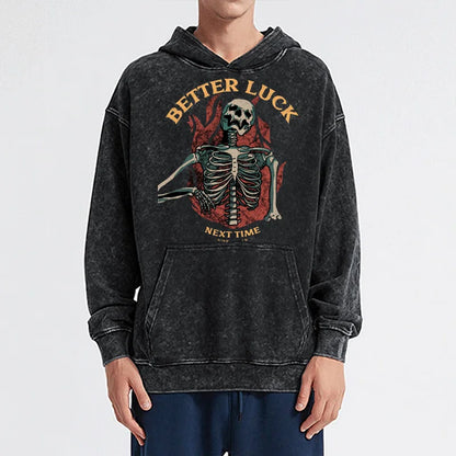 Y2K Totenkopf Grafik Hoodie Herren Vintage Harajuku Streetwear