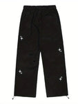 Harajuku Black Parachute Joggers Streetwear Pants