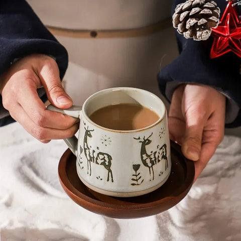 Christmas Retro Ceramic Coffee Mug J