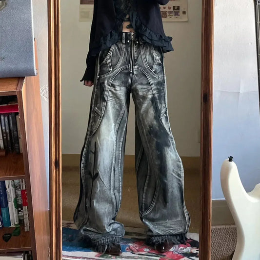 American Retro Grunge Baggy Denim Jeans