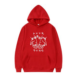 Printed Autumn Winter Hooded Sweatshirt Hooded