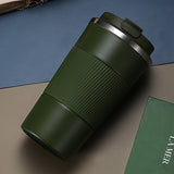 Double Stainless Steel Coffee Thermos Mug Leak-Proof Non-Slip