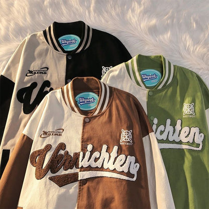 Stickmuster Baseballjacke lose koreanische Version