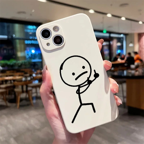 Cute Funny Couple Silicone Matchman Phone Case for IPhone