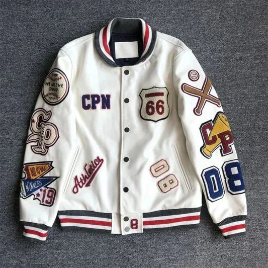 American Retro Baseball Jacket Y2K Embroidery Hip-Hop Loose Fit