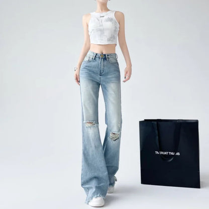 Harajuku Y2K Gradient Flared Denim Jeans