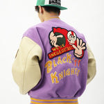 Men Hip Hop Baseball Jackets with Letter Print