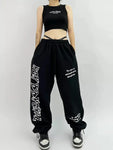 Hosen Y2k Jogger Casual Jogging Streetwear Hip Hop Harajuku Oversize Buchstaben Goth