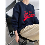 Retro Letter Embroidery Printed Sweater Coat Women Pullovers