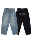 Männer Street Retro Hip Hop Print Jeans Hohe Taille