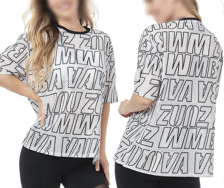 Summer Fitness Tshirt - Loose Dance/Yoga Quick Dry Top