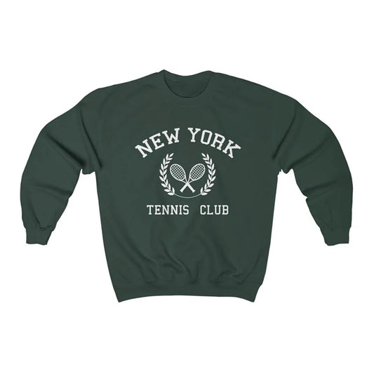 New York Tennis Club Sweatshirt Women’s Retro Loose Pullover