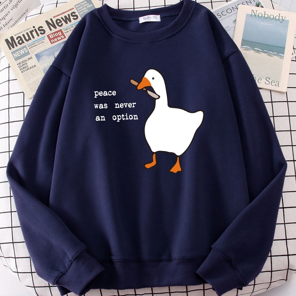 Trendy Goose Print Sweatshirts Embrace Your Unique Fashion Statement