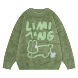 Cartoon Retro Loose "Casual Jumpers Autumn High Street College Pullovers Winter 2023