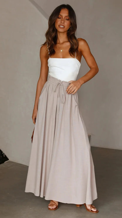 Woman Trousers autumn/winter wide-legged Pants Tall Waist Drawstring