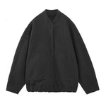 Casual Loose Bomber Jacket fashion coat With Pockets Fashion Solid for Female - xinnzy