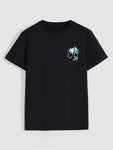 Molten Skull Print T-Shirt for Men's Casual Crew Neck Short-Sleeve Fashion