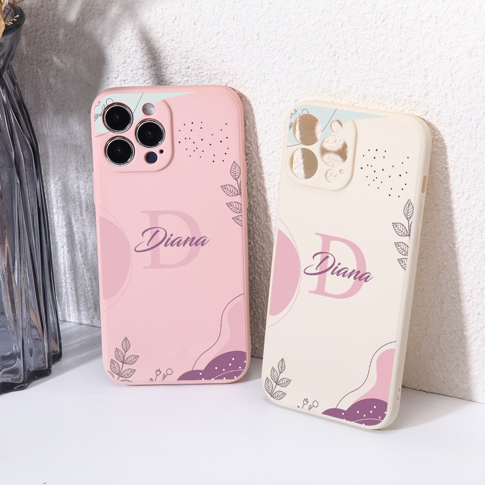 Blumen Handyhülle für iPhone personalisierte Softcover