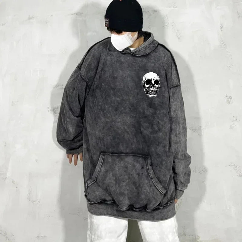 Sweatshirts for Man Hoodies Graphic Men's Clothing Hooded Skull