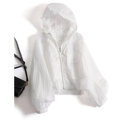 Women Hoodie Korean Casual Loose Zip Up Coat