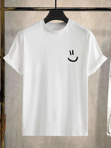 Übergroße Smiley-T-Shirts mit Print für Herren