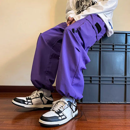 Men Cargo Sweatpants High Street Fashion Design