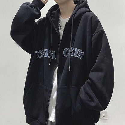 Hooded Oversized Sweatshirt for Men Korean Coat Long Sleeve