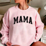 Stylish Mama Varsity Sweatshirt Super Mom Shirt for Mother's Day and Beyond