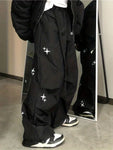 Harajuku Black Parachute Joggers Streetwear Pants