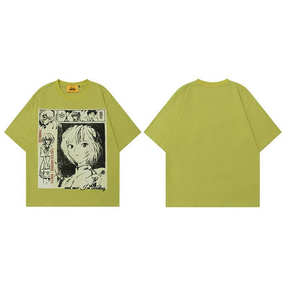 Anime Cartoon Graphic T-Shirt Men Oversized