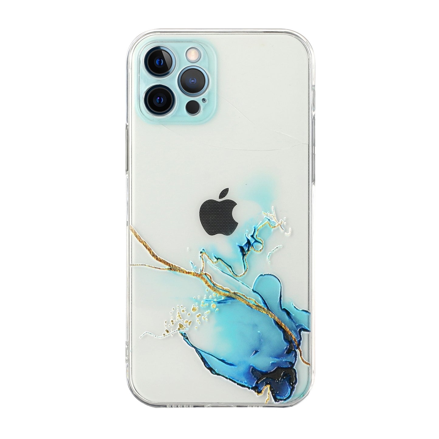 Case Laser Bling Marble Soft Clear Cover for iPhone