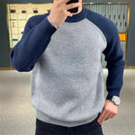 Casual Patchwork Knitted Sweater for Men