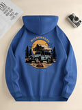 Men's fashion casual daily drawstring hooded sweatshirt