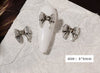 10pcs Retro Punk Nail Art Charm 3D Punk Silver Bows Heart Rabbit Dollar
