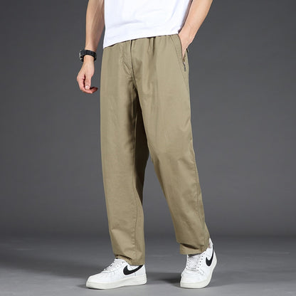 Men Casual Cargo Pants Four Seasons Cotton Men Trousers Multi Pockets Loose Straight - xinnzy