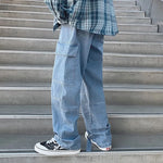 Cargo jeans Men Wide Leg Denim pants  2024 Autumn