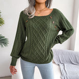 Women Sweater Streetwear Pullovers Knitted Warm Long Sleeves Casual