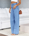 Y2K High Waist Jeanshose Baggy Straight-Leg Retro Style