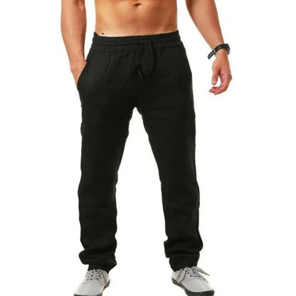 Men Casual Elastic Waist Casual Pants
