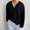 Mens Cotton Long Sleeve Tshirt Korean Harajuku Oversized Soft Top