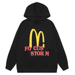 Parody Graphic Storm Letter Print Hoodie