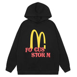 Parody Graphic Storm Letter Print Hoodie