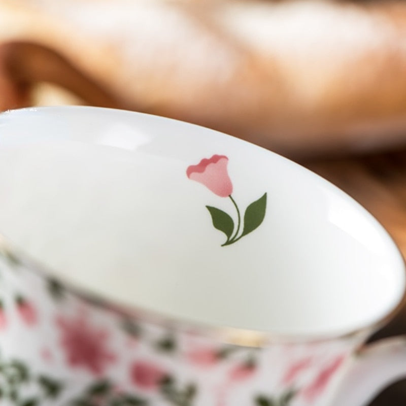 Rustic Flower Mug Lightweight Coffee Cup