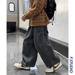 Large Size Workwear Wide Leg Jeans Ins Baggy Pants Men's Fashion